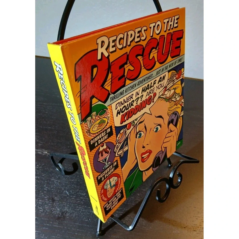 RECIPES TO THE RESCUE - HARDBACK BOOK - 2000 Cooking, Kitchen,‎ Comic Book #B60